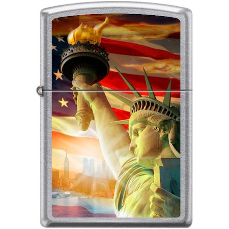 Zippo 2024 Zippo Statue Of Liberty Sunrise, Street Chrome ZIP-207CI400669